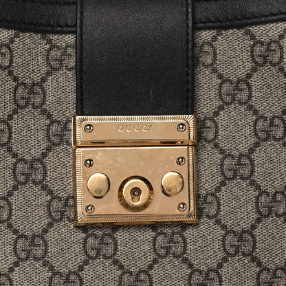 Gucci GG Supreme Monogram Medium Padlock Tote Black 11 of 12