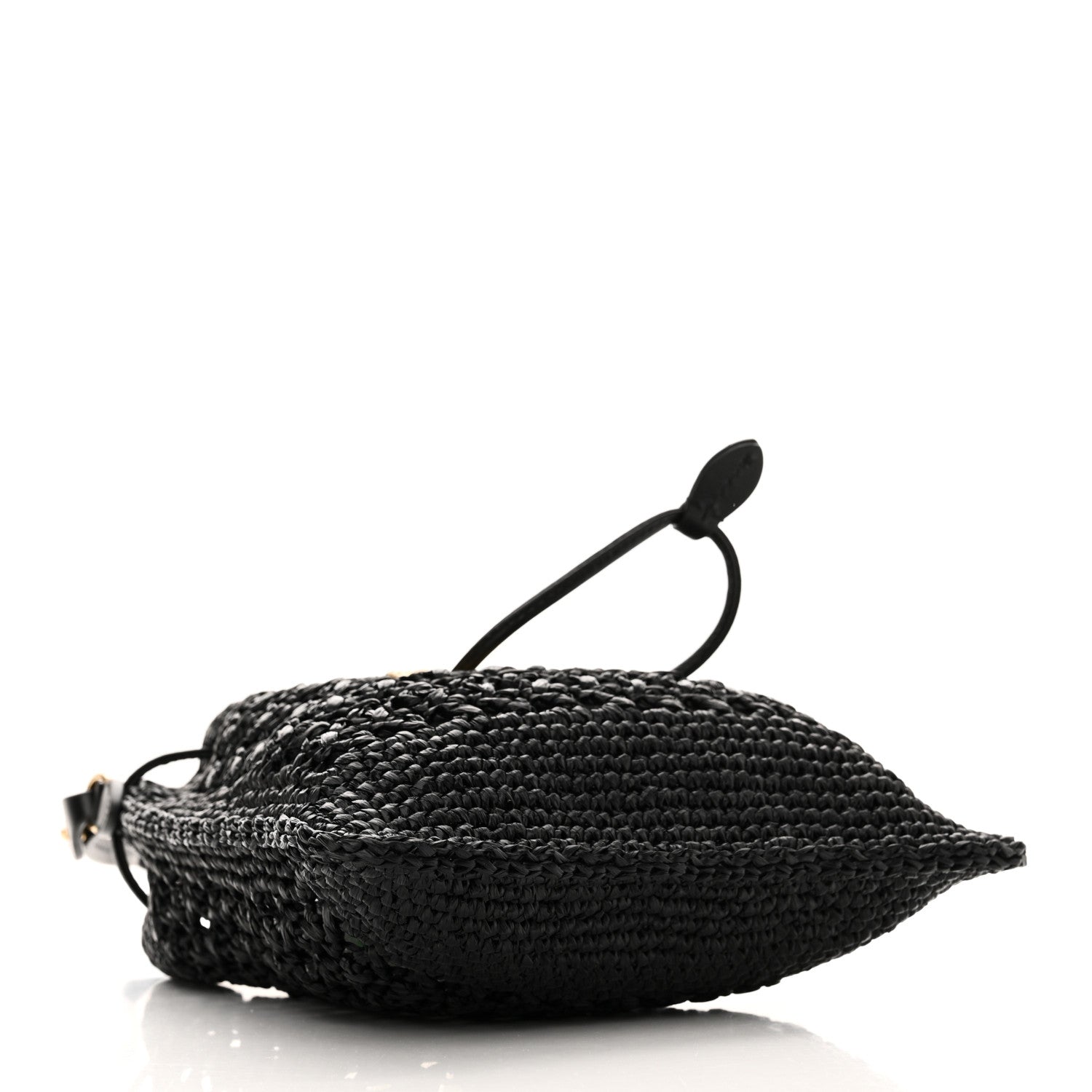 Miu Miu Raffia Shoulder Bag Black 4 of 9