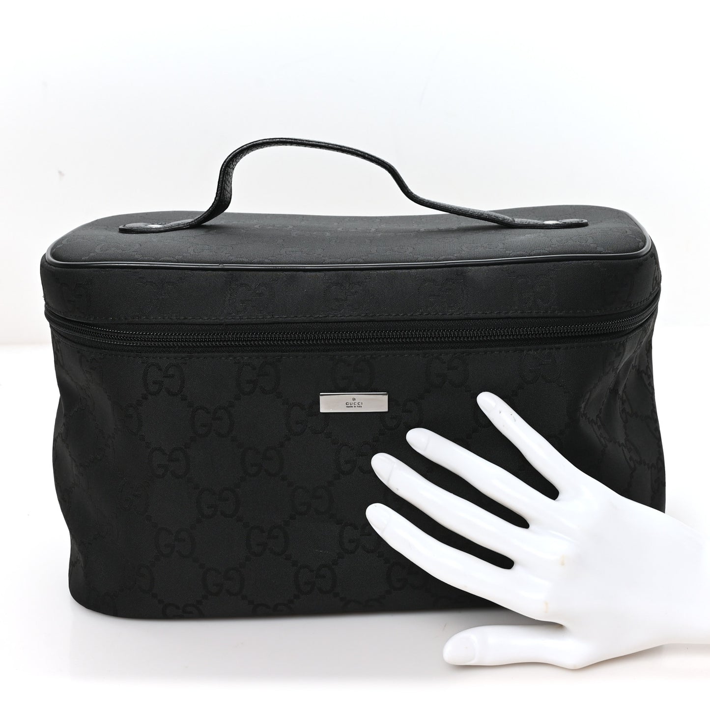Nylon Monogram Large Cosmetic Case Black