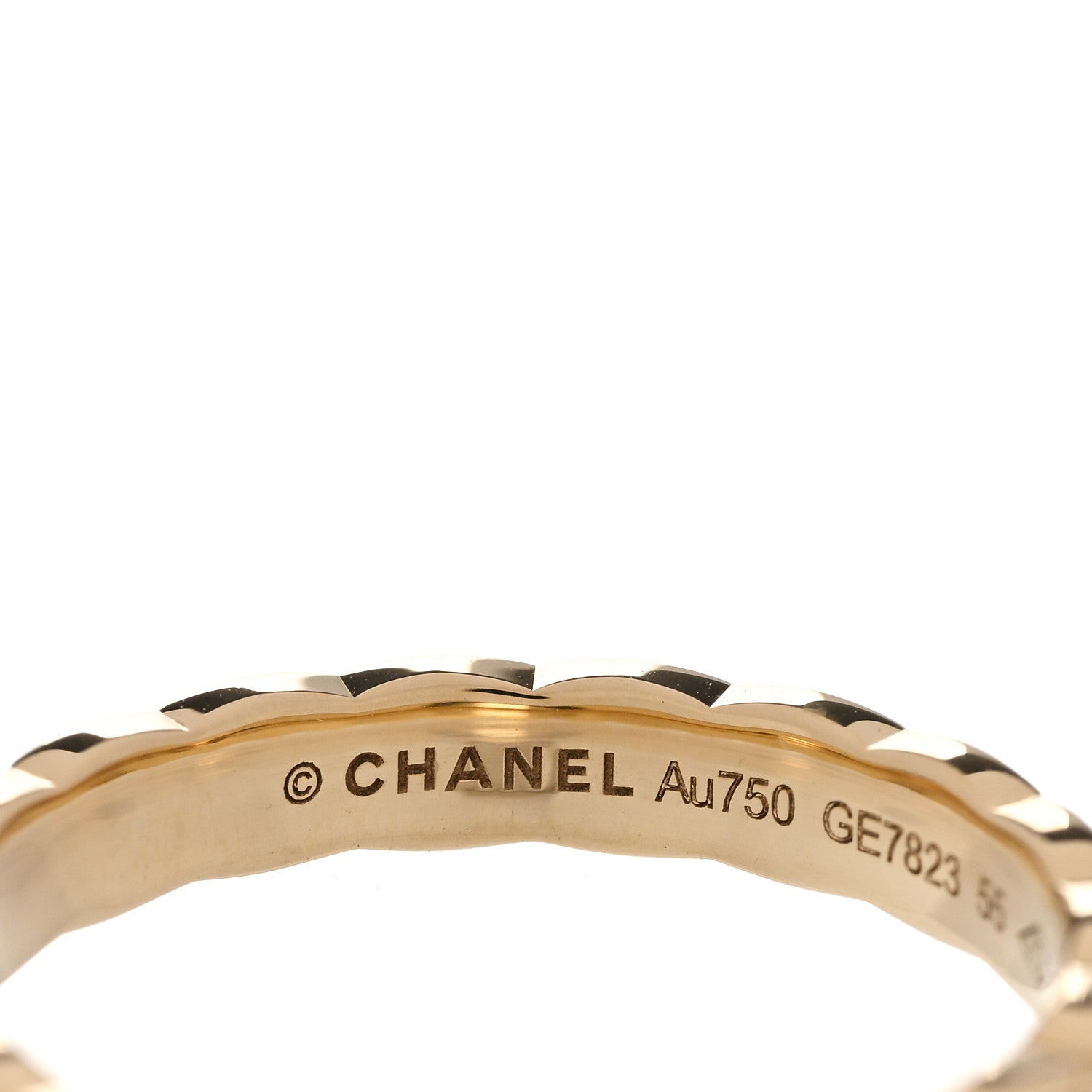 Chanel 18K Yellow Gold Mini Coco Crush Ring 55 7.25 9 of 11