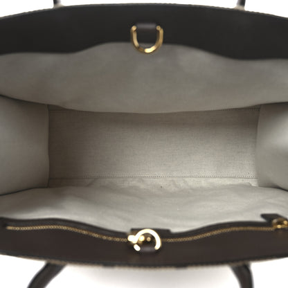 Gucci Monogram Jumbo GG Textured Dollar Calfskin Web Tote Bag Camel Ebony New Acero 5 of 10