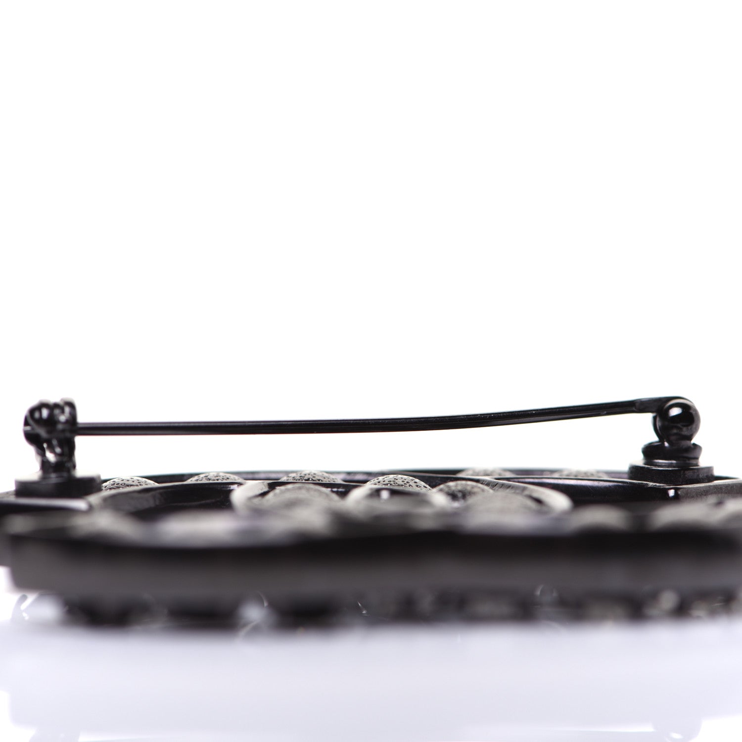 Chanel Crystal CC Brooch Black 5 of 7