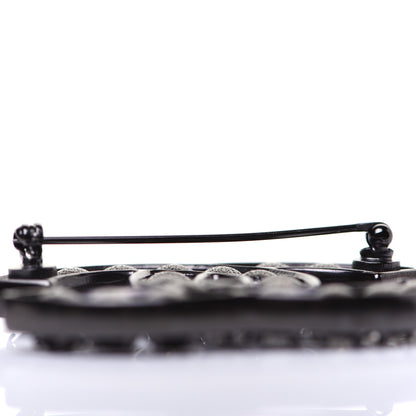 Chanel Crystal CC Brooch Black 5 of 7