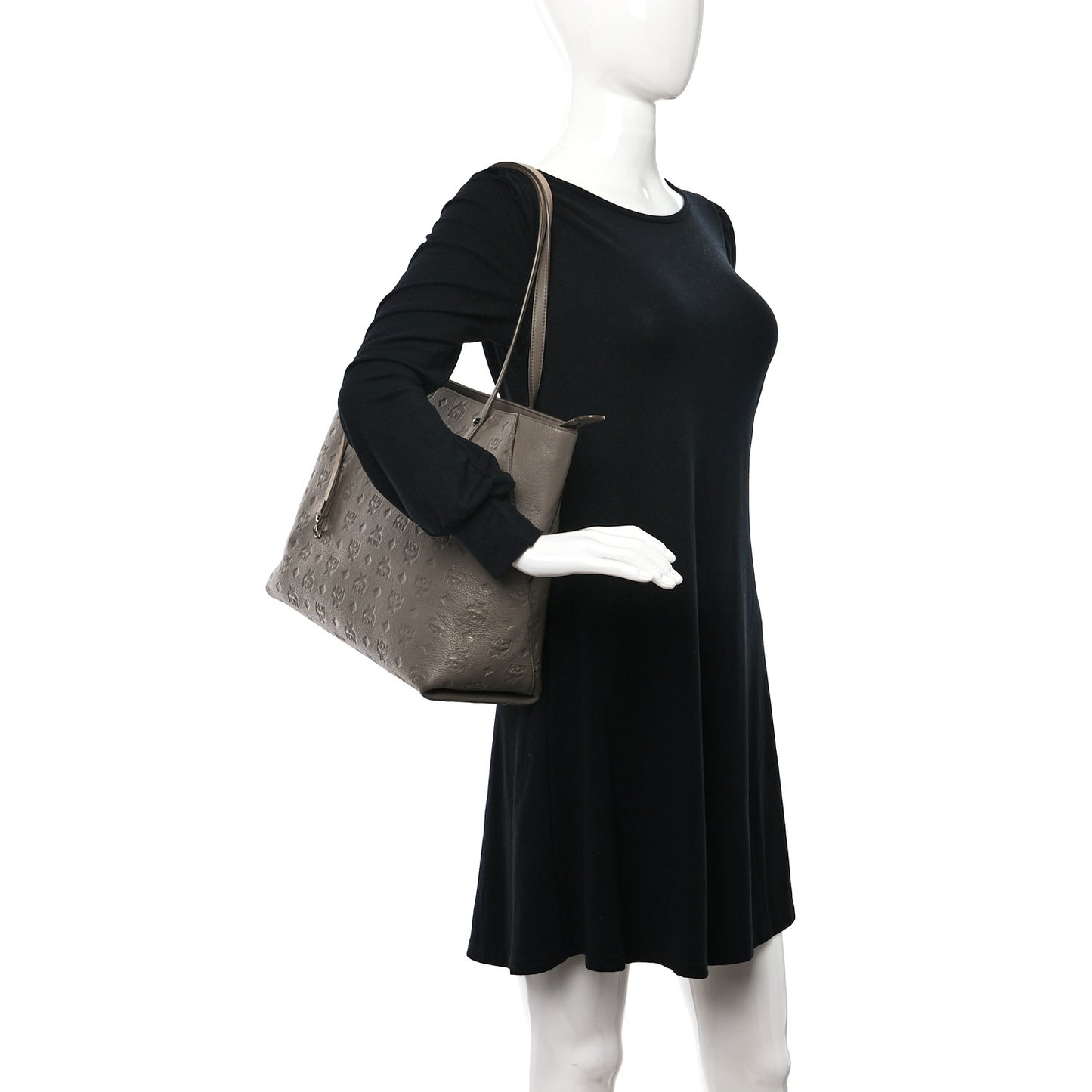 Calfskin Ottomar Monogram Medium Klara Shopper Tote Dove