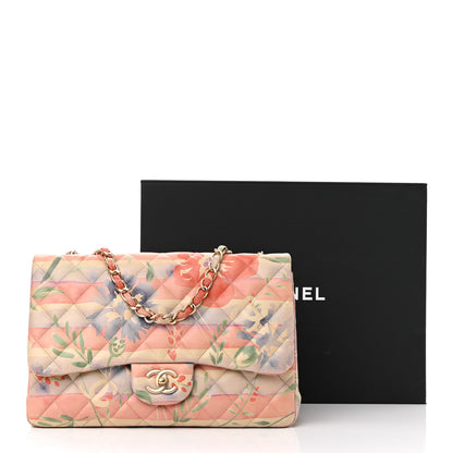 Chanel Lambskin Quilted Floral Jumbo Single Flap Multicolor 10 of 10