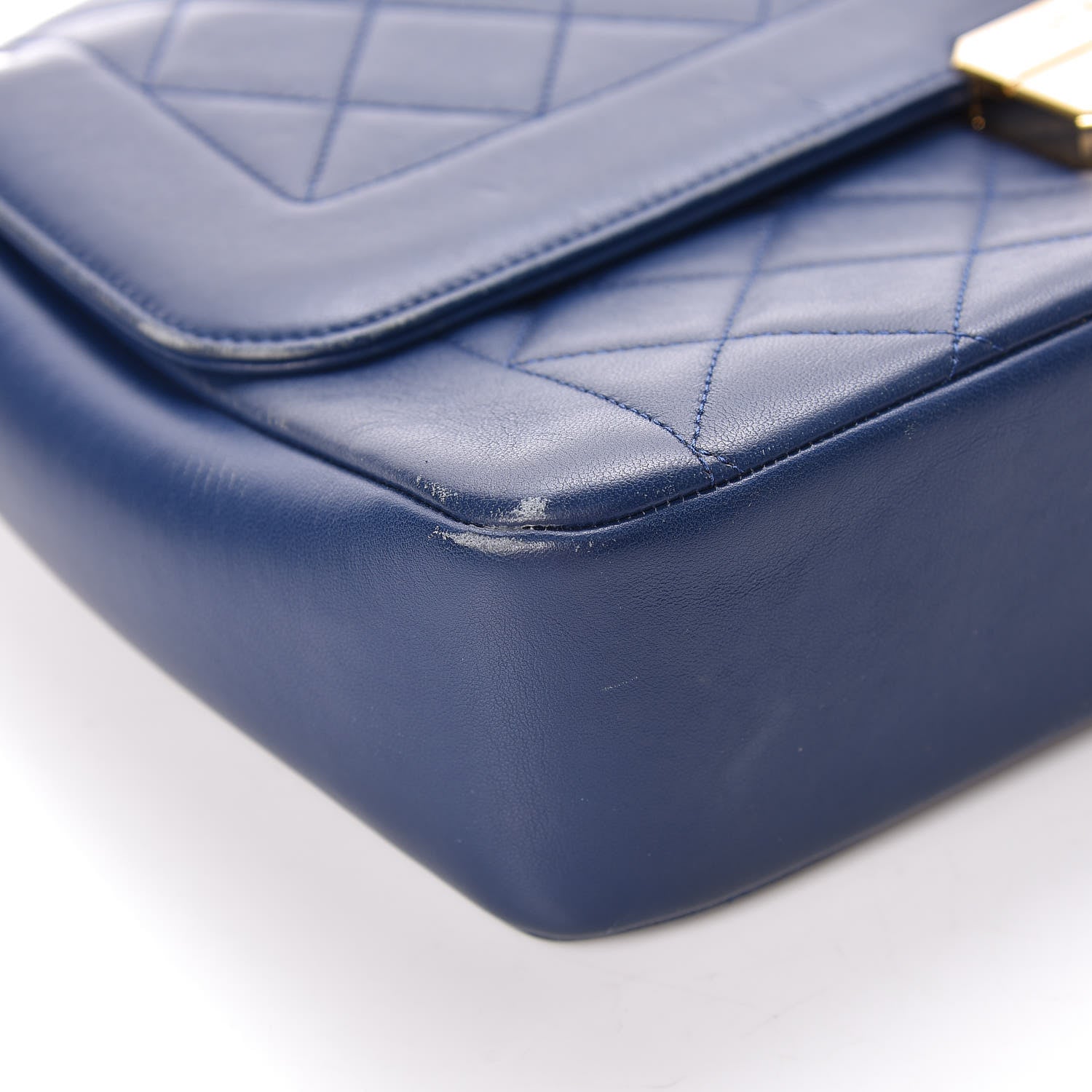 Chanel Lambskin Quilted Large Chic With Me Flap Navy 8 of 17