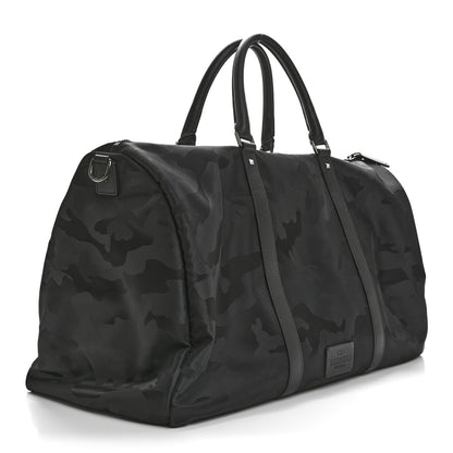 Valentino Garavani Nylon Camouflage Travel Duffle Black 2 of 9