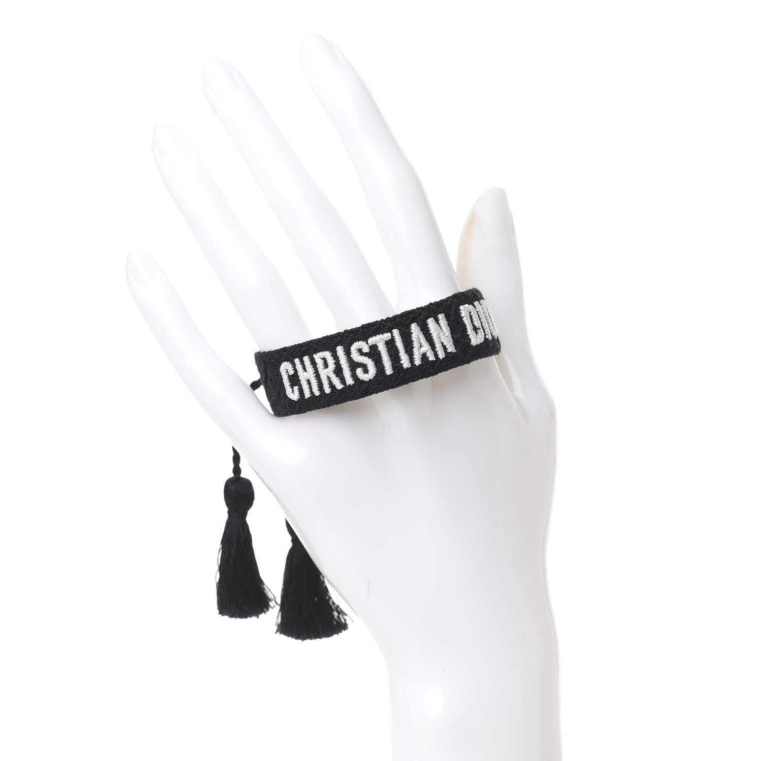 Christian Dior Woven Cotton J'Adior Friendship Bracelet Black 2 of 3