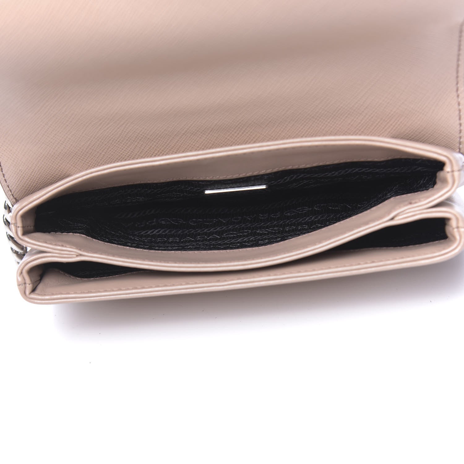 Prada Saffiano Soft Calfskin Chain Crossbody Bag Cipria 5 of 10