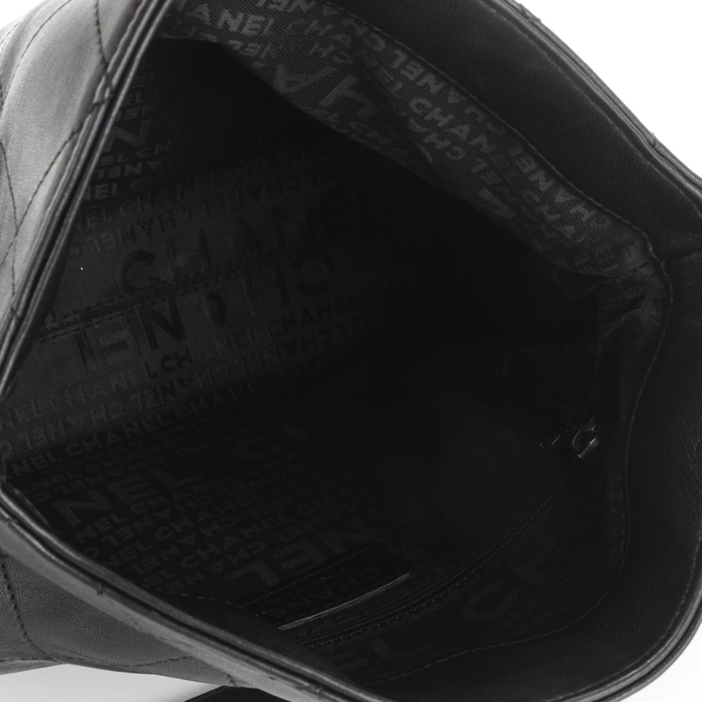 Lambskin Stitched Small Ultimate Soft Tote Black