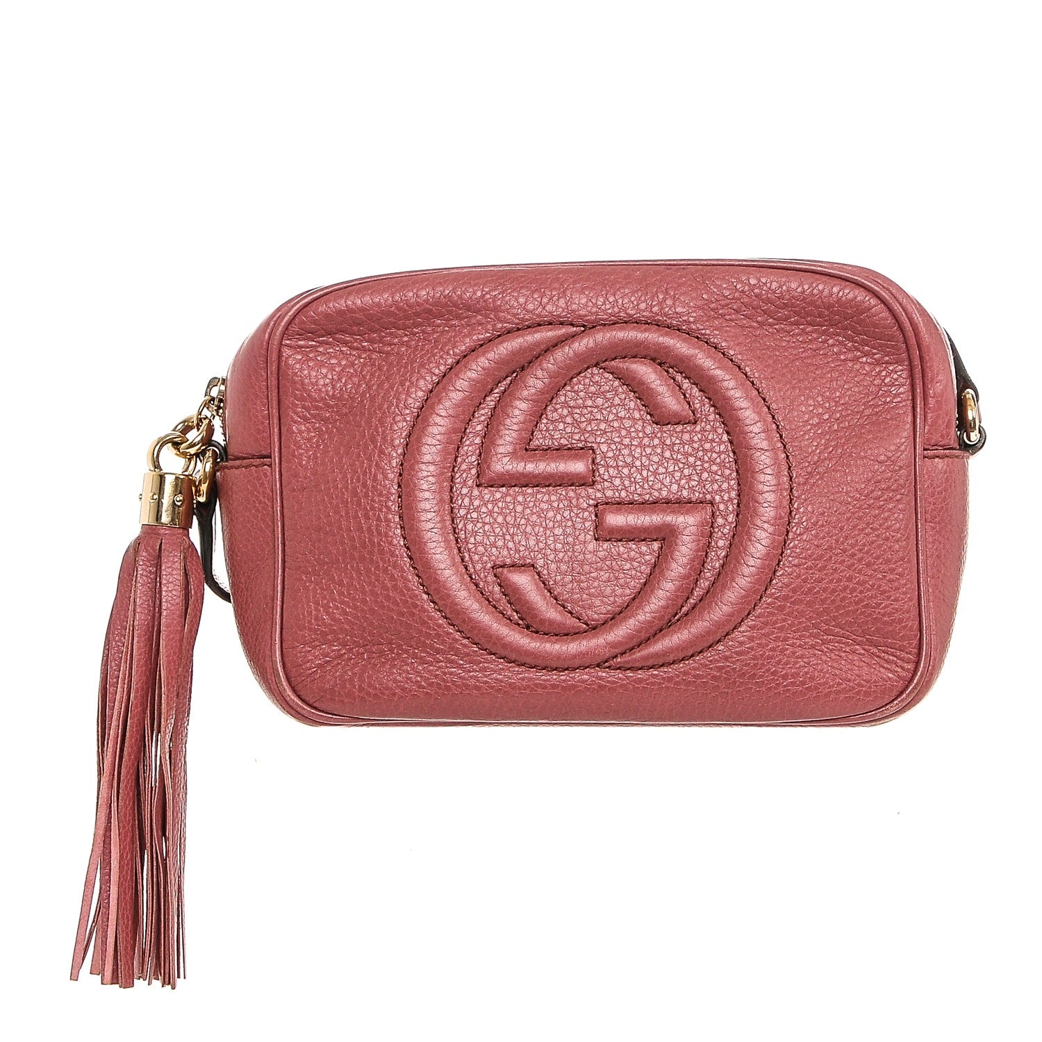 Gucci Pebbled Calfskin Small Soho Disco Bag Rose 1 of 7