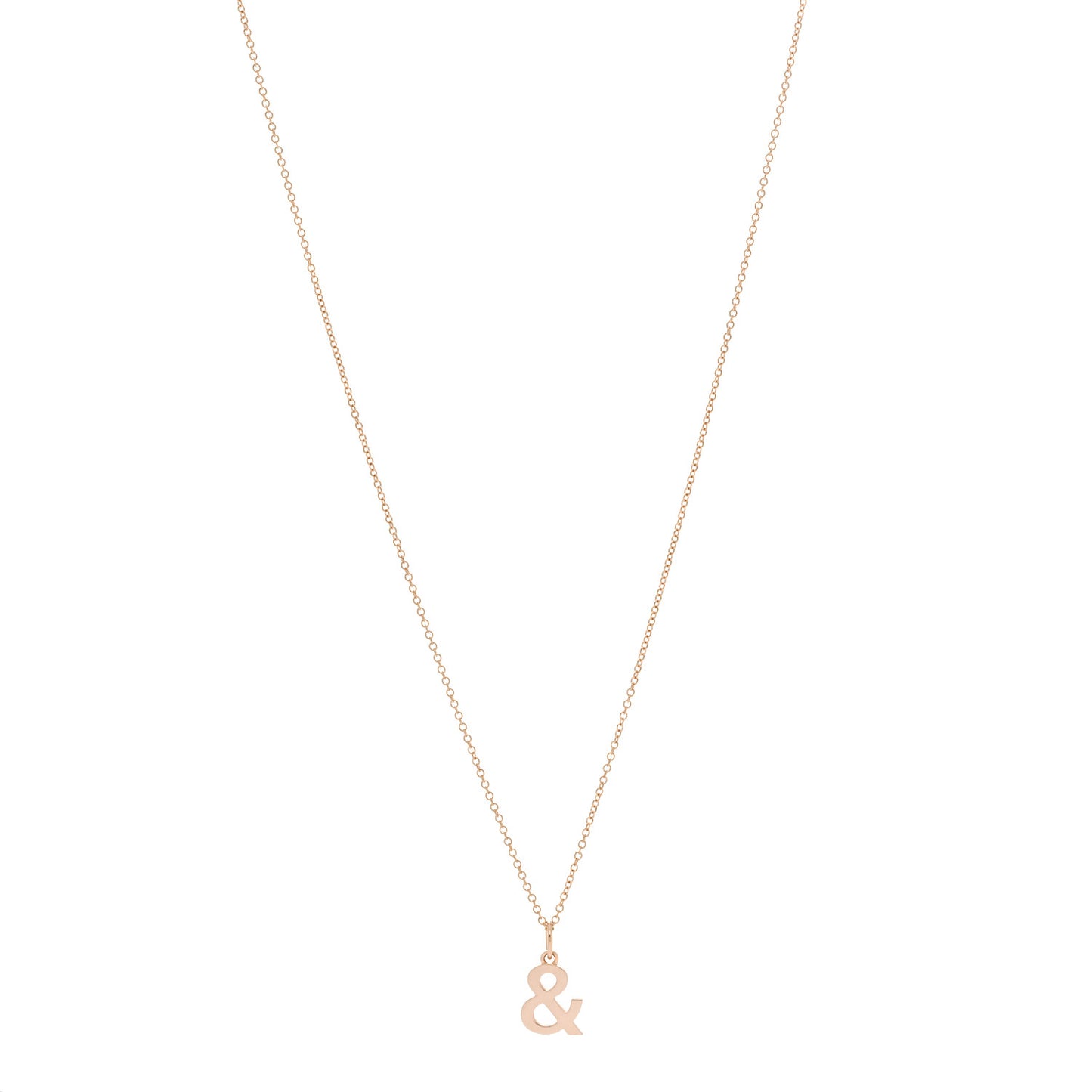 18K Rose Gold Ampersand Pendant Necklace