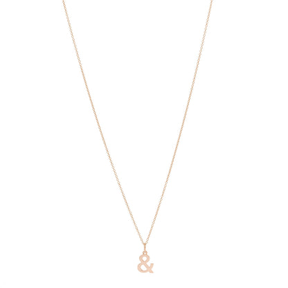 Tiffany 18K Rose Gold Ampersand Pendant Necklace 1 of 6