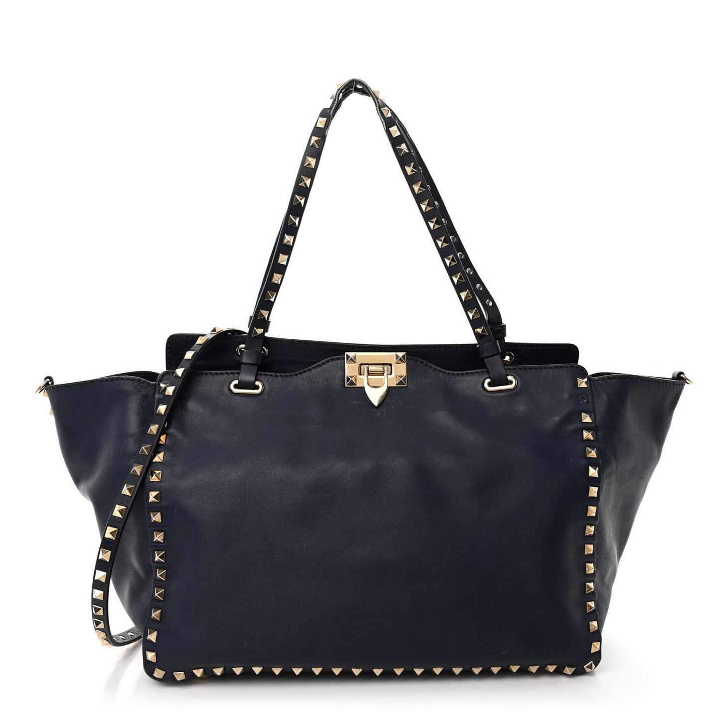Vitello Medium Rockstud Tote Marine