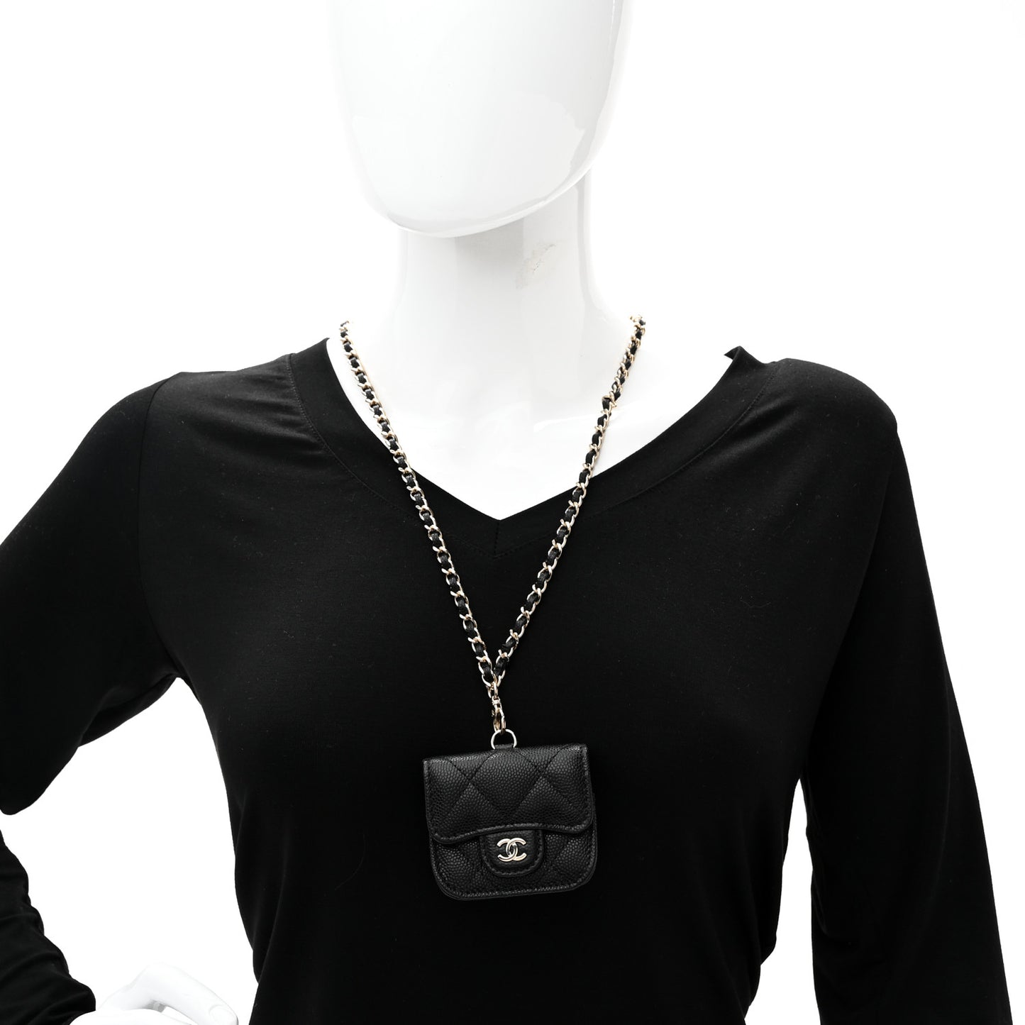 Caviar Quilted Airpods Pro Case Black