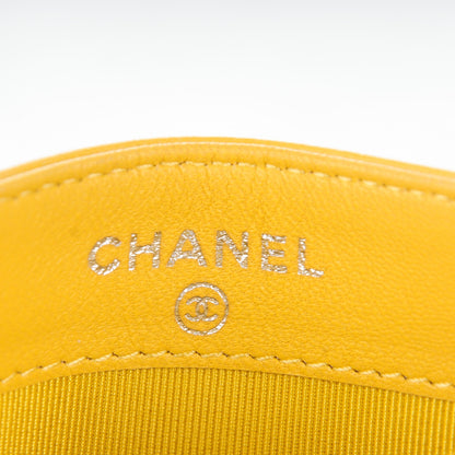 Chanel Lambskin Quilted Card Holder Yellow 5 of 8