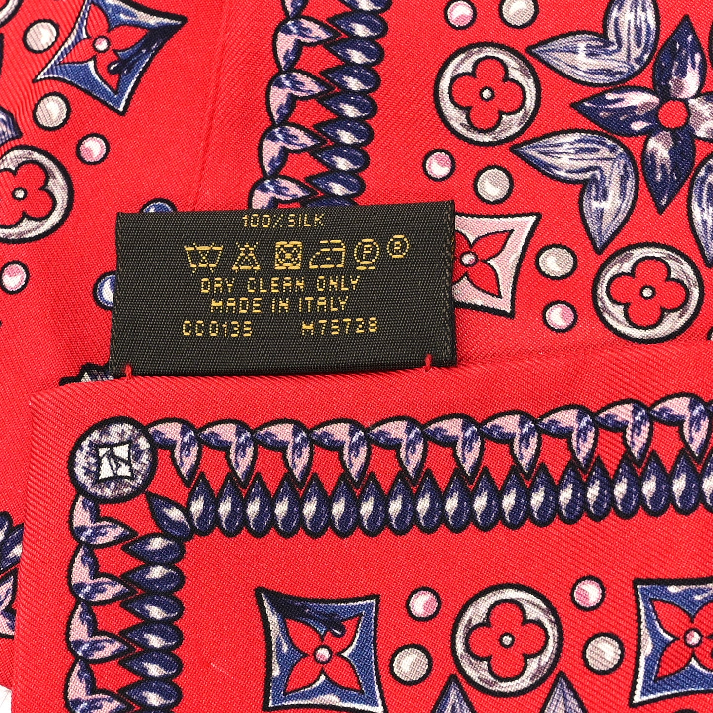 Silk Monogram Giant Lvrtual Flowers Bandeau Red
