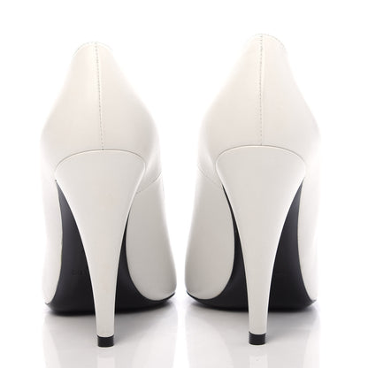 Saint Laurent Nappa Era Pumps 37 White 5 of 11