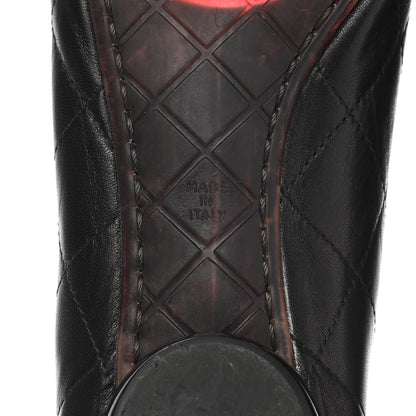 Chanel Lambskin Quilted Cambon Ballerina Flats 39 Black 6 of 9