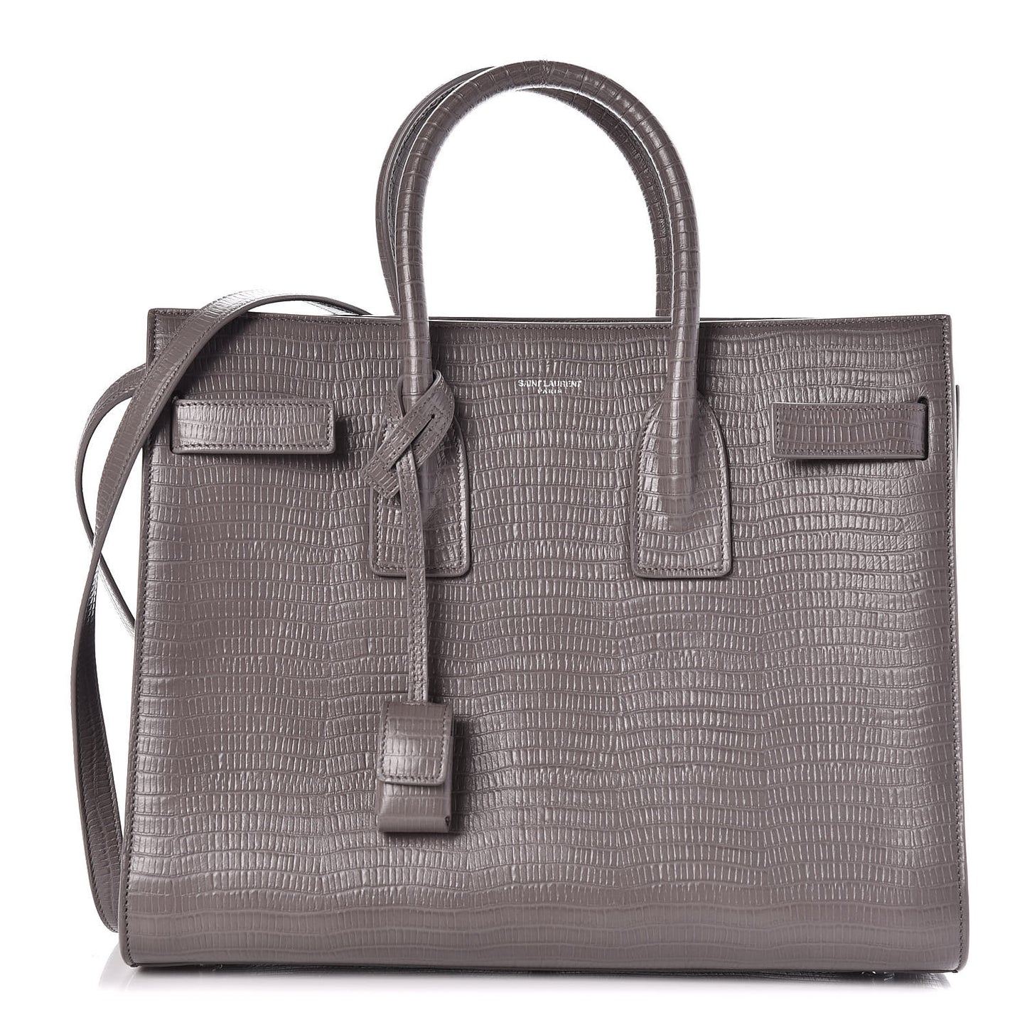 Lizard Calfskin Embossed Small Sac De Jour Fog