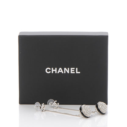 Chanel Crystal CC Dangle Earrings Black 4 of 4