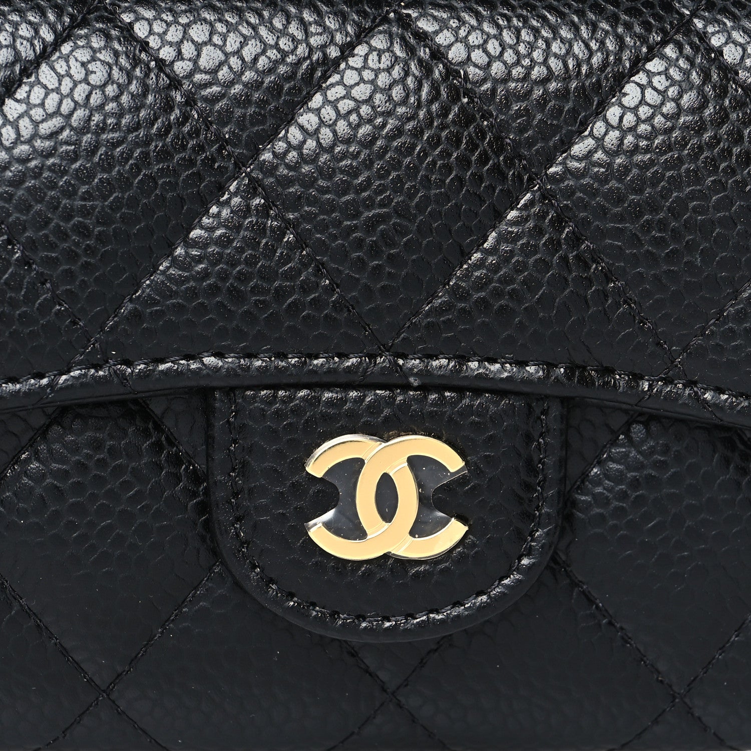 Chanel Caviar Quilted Flap Card Holder Black 9 of 11