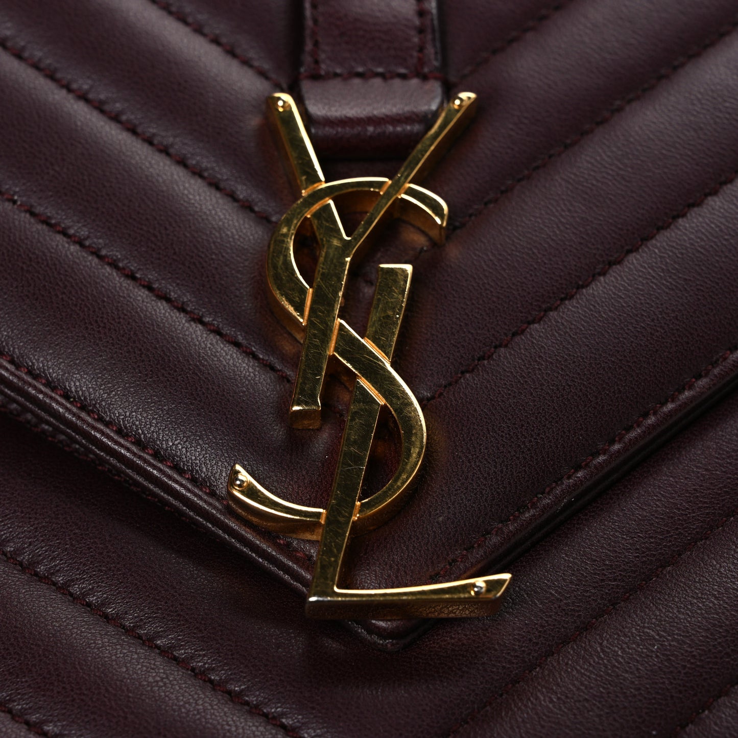 Lambskin Matelasse Chevron Medium Monogram Satchel Amaranto