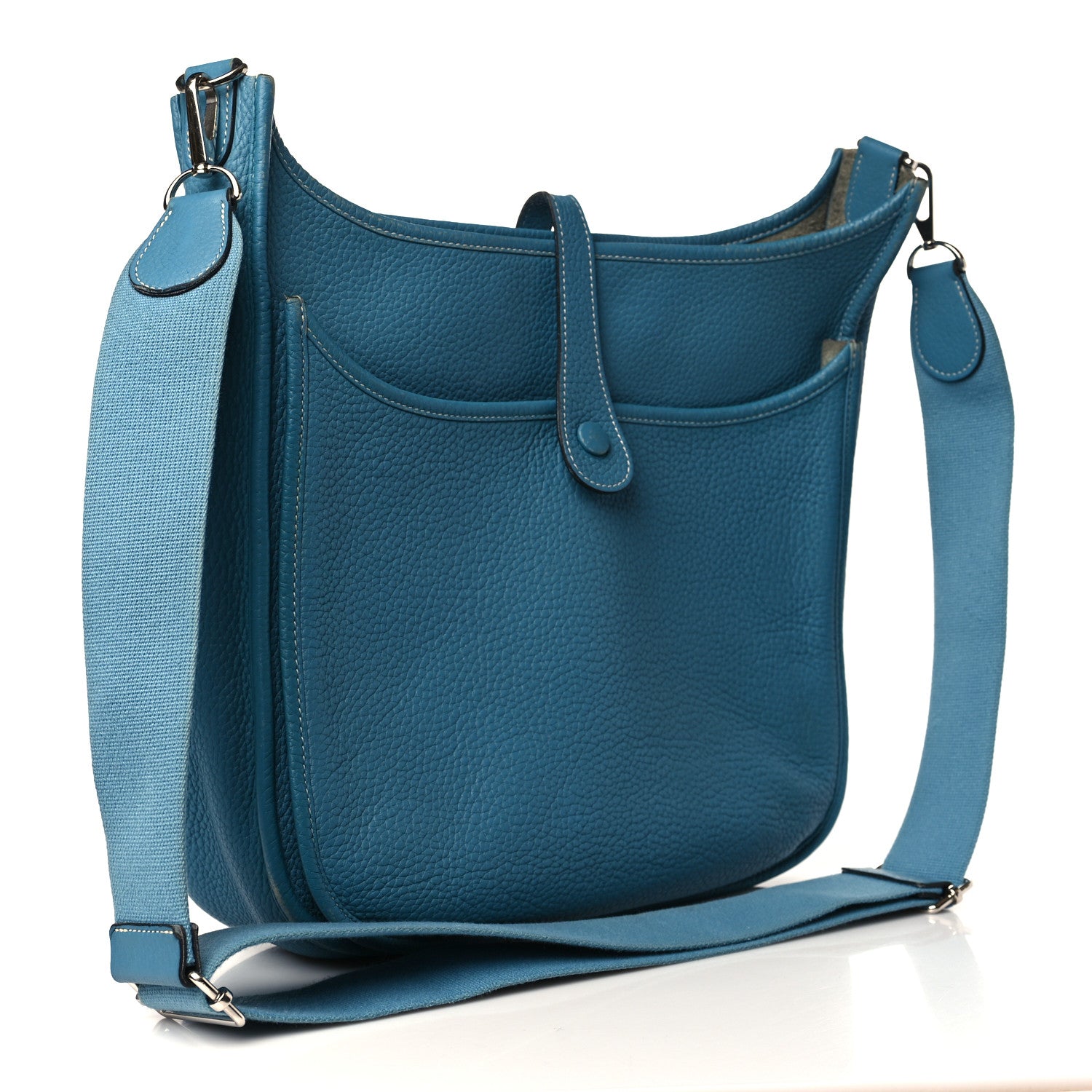 Hermes Taurillon Clemence Evelyne III GM Blue Jean 3 of 16