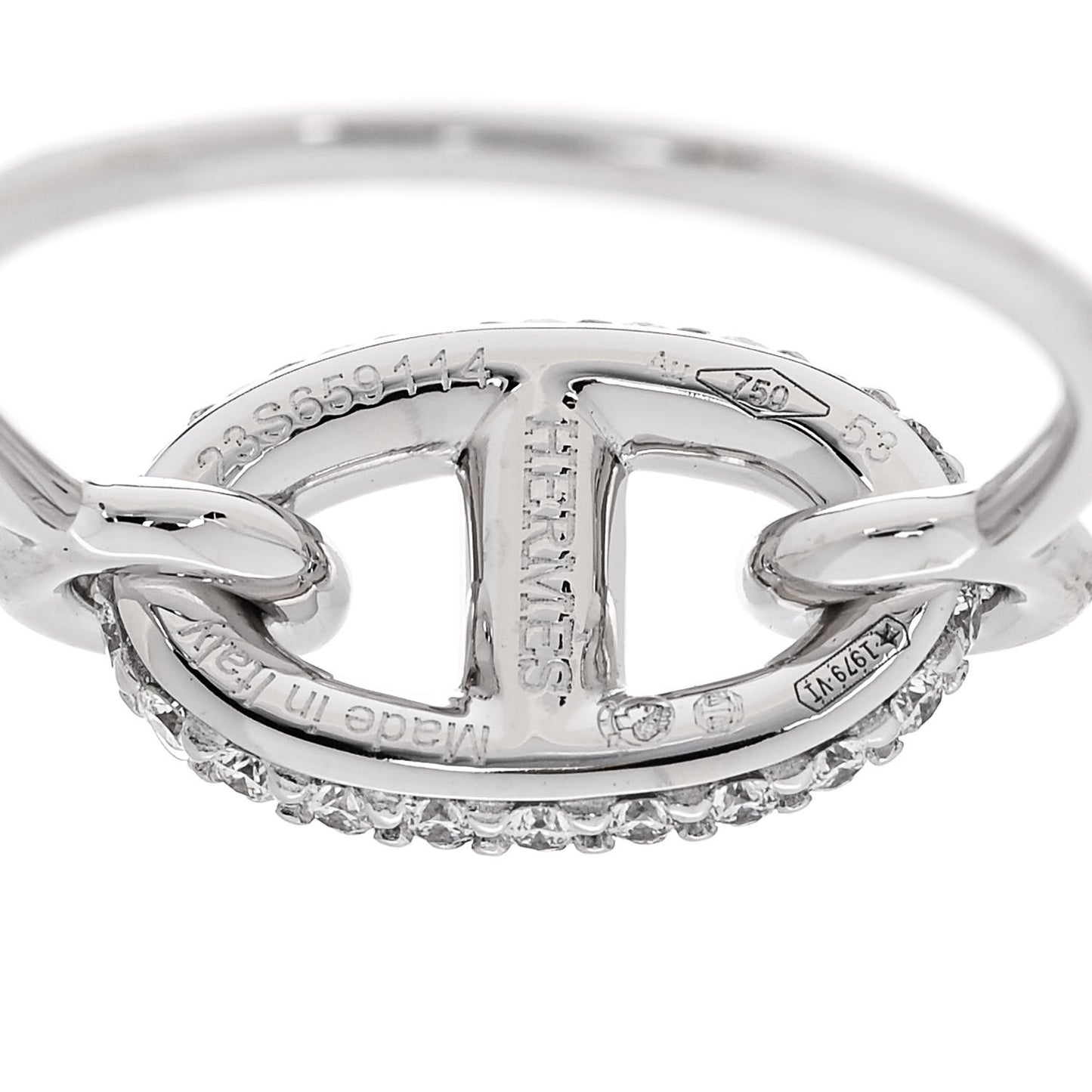 18K White Gold Diamond New Farandole Ring 53 6.25