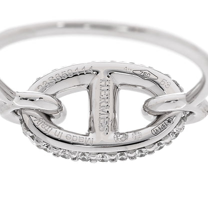 Hermes 18K White Gold Diamond New Farandole Ring 53 6.25 4 of 5