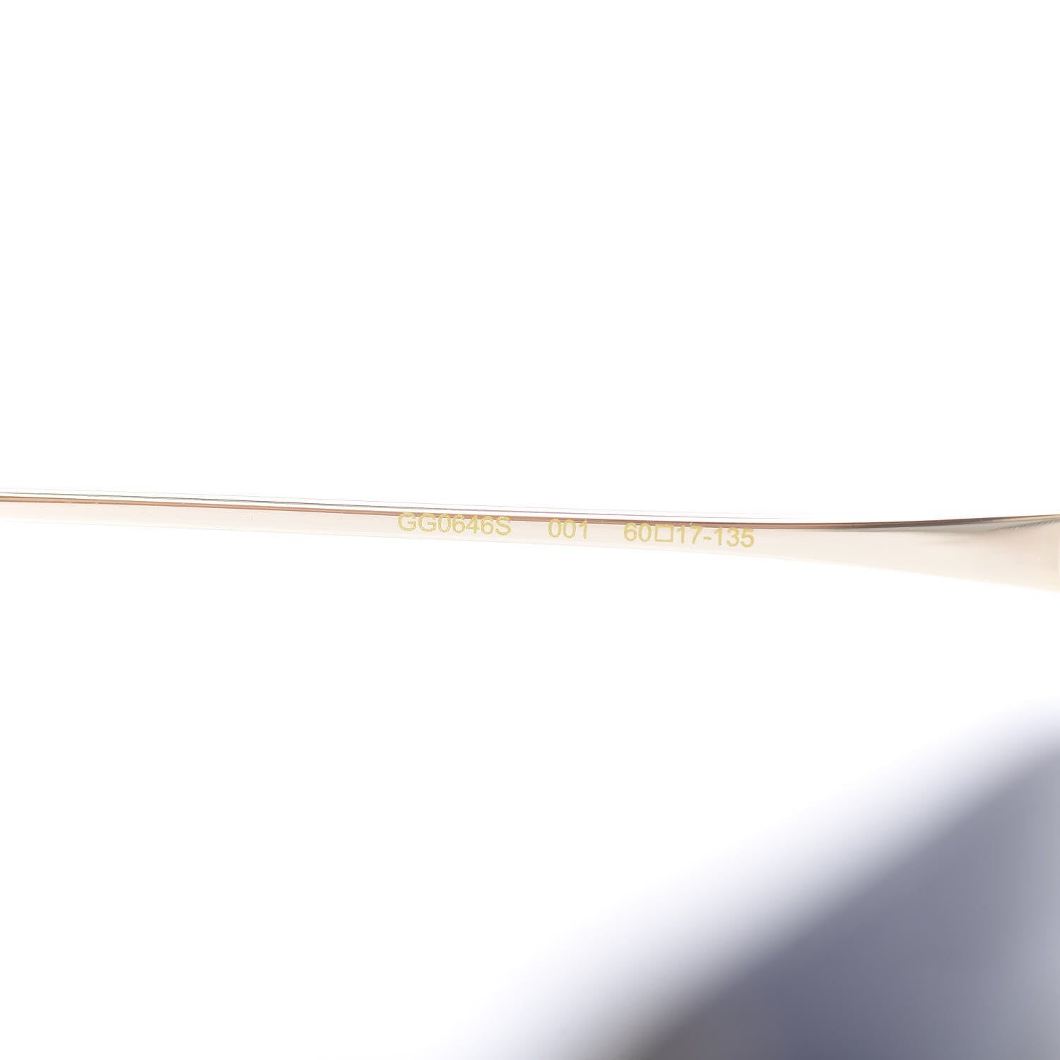Gucci Oversized Sunglasses GG0646S Gold Black 5 of 7