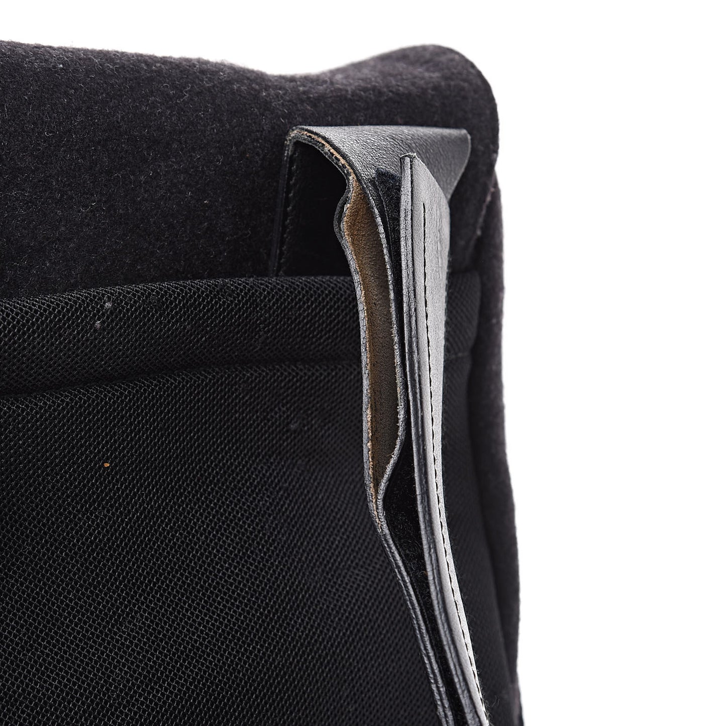Wool Messenger Satchel Black