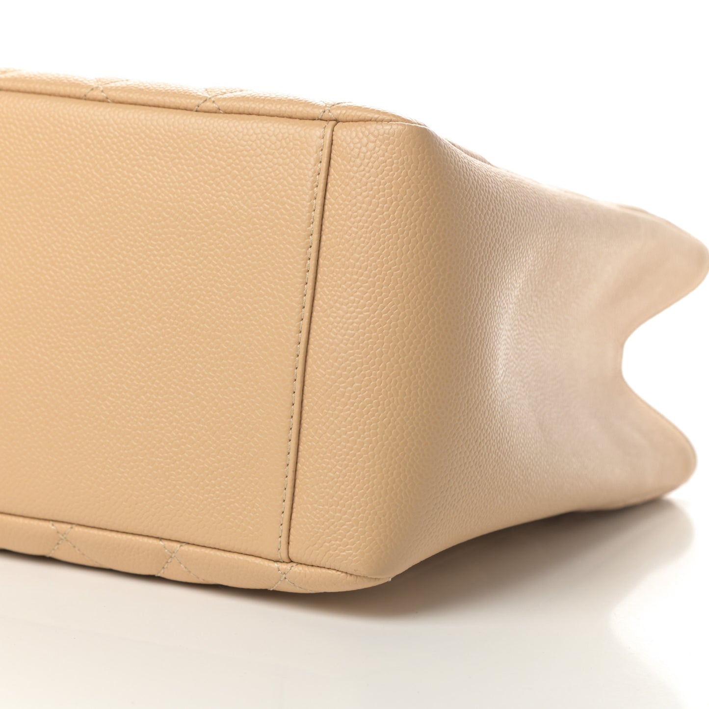 Caviar Quilted Grand Shopping Tote GST Beige