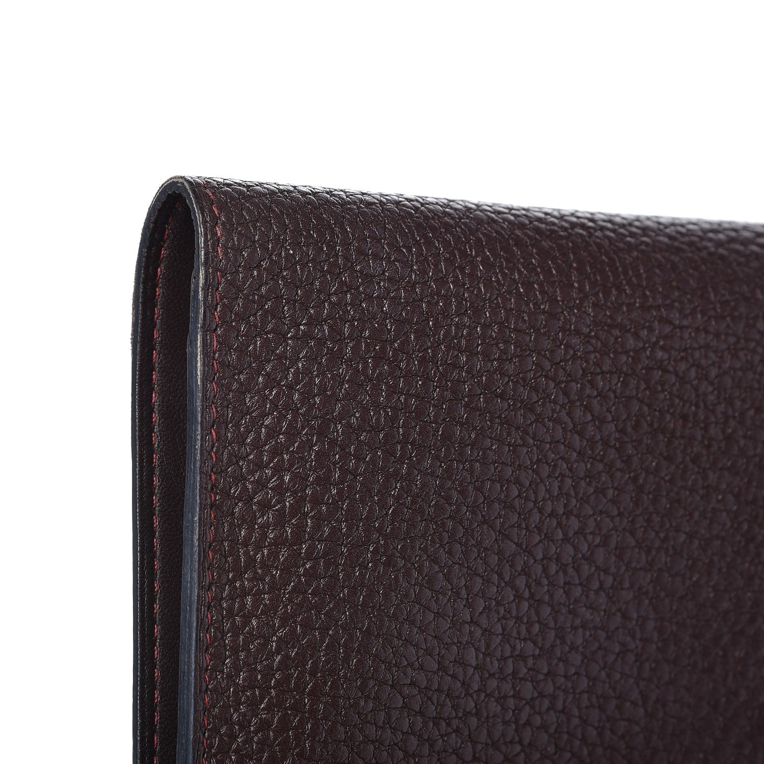 Hermes Togo Dogon Duo Wallet Chocolate Rouge Garance 12 of 14