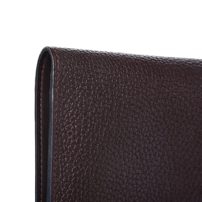 Hermes Togo Dogon Duo Wallet Chocolate Rouge Garance 12 of 14