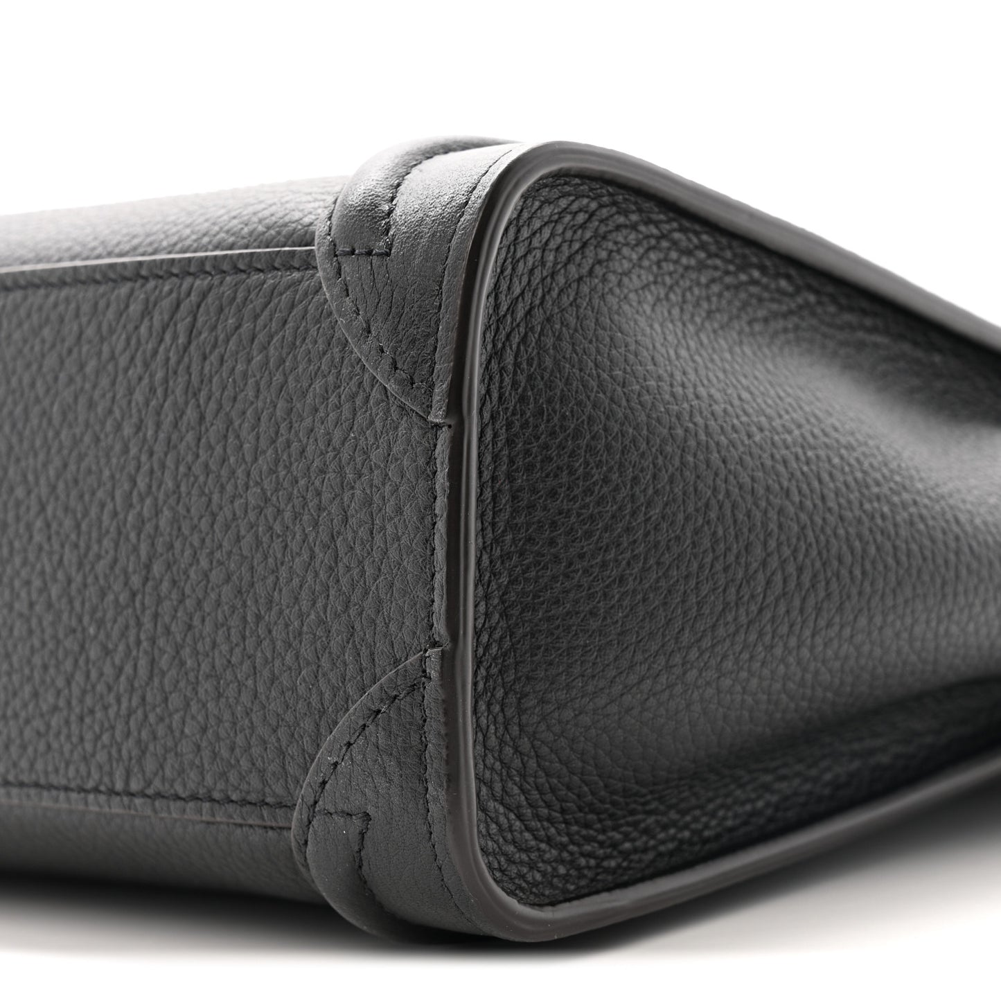 Drummed Calfskin Nano Luggage Black