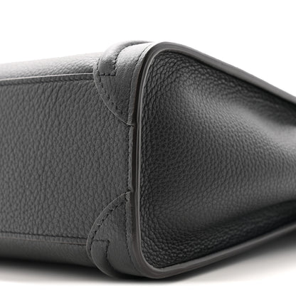 Celine Drummed Calfskin Nano Luggage Black 10 of 14