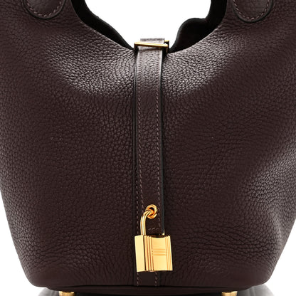 Hermes Taurillon Clemence Picotin Lock 18 PM Rouge Sellier 8 of 11