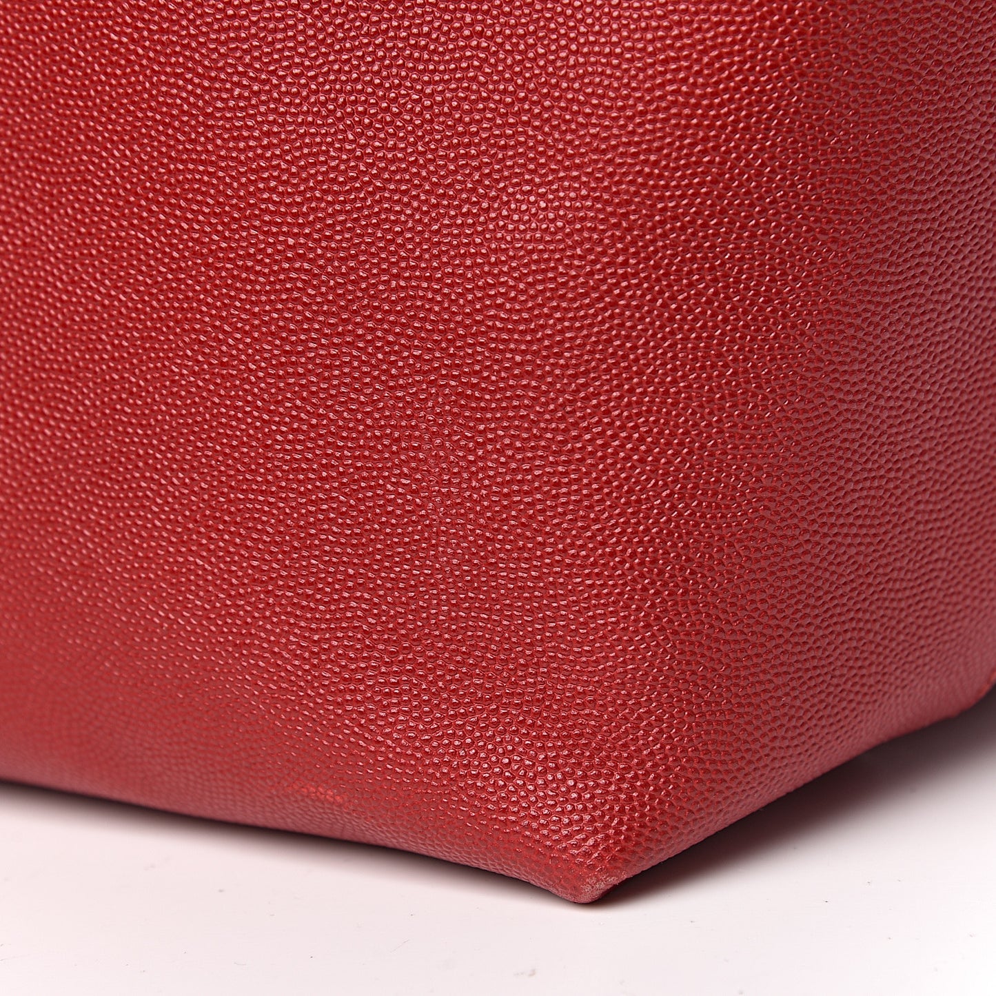 Grained Calfskin Small T Tote Red