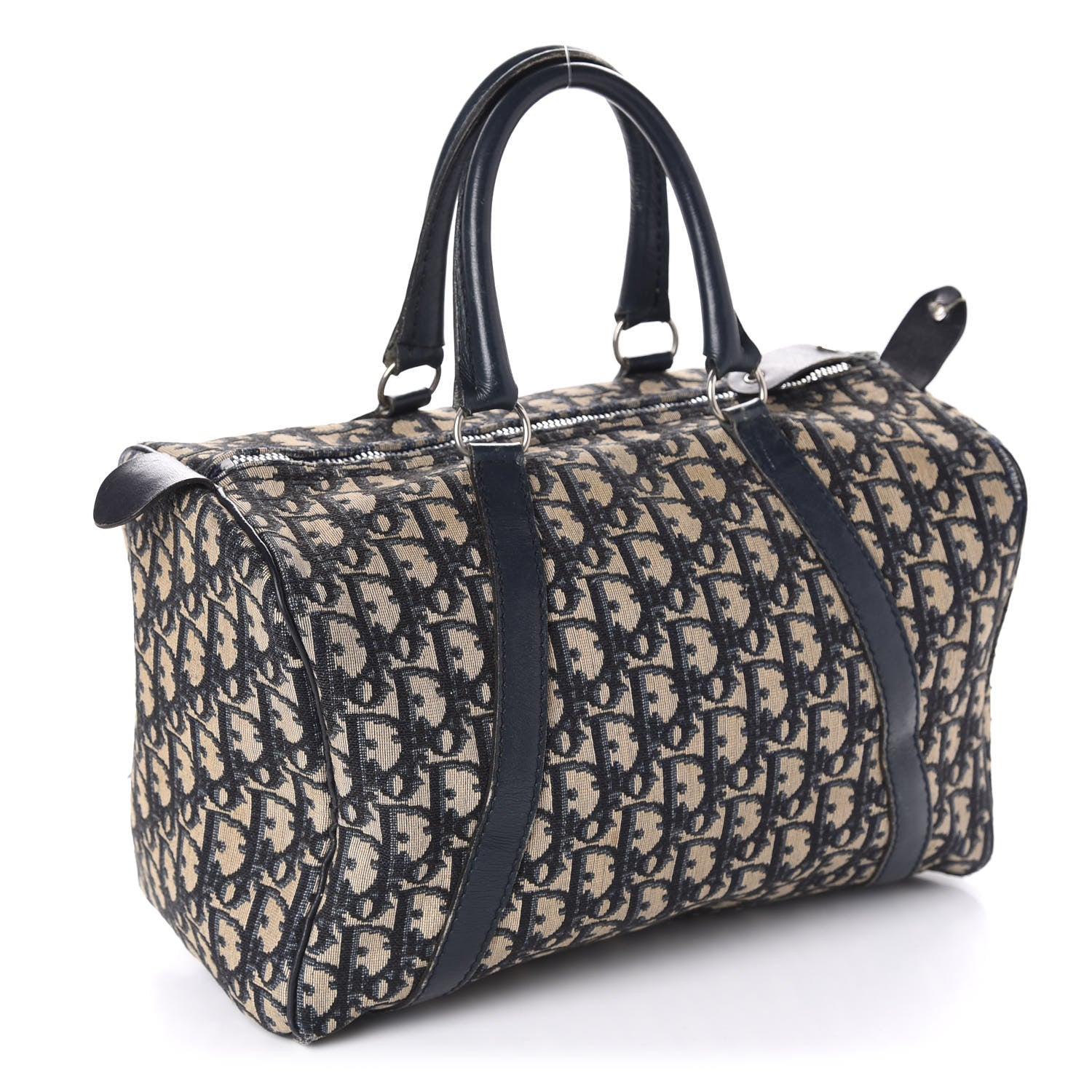 Christian Dior Monogram Boston Navy Blue 3 of 19