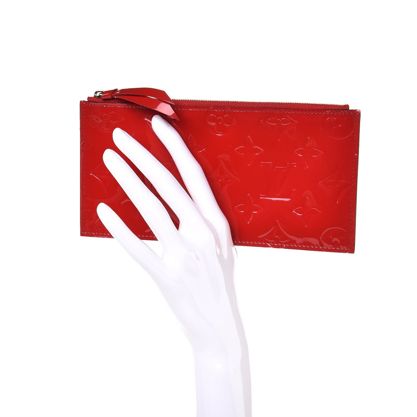 Vernis Felicie Chain Wallet Zippered Insert Cherry