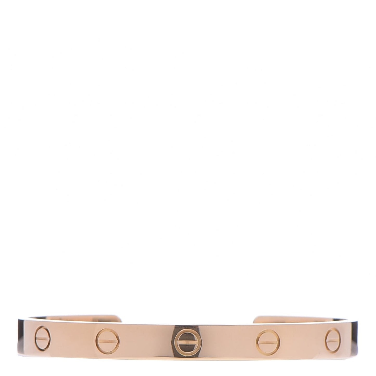 18K Yellow Gold LOVE Cuff Bracelet 17