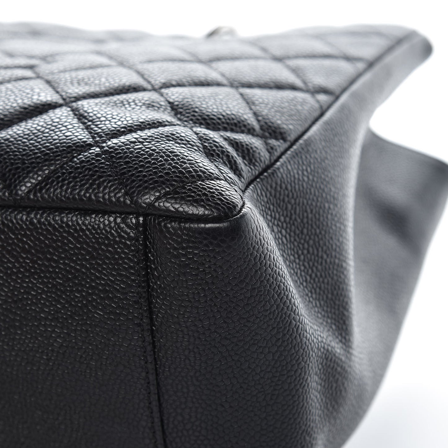 Caviar Quilted Grand Shopping Tote GST Black