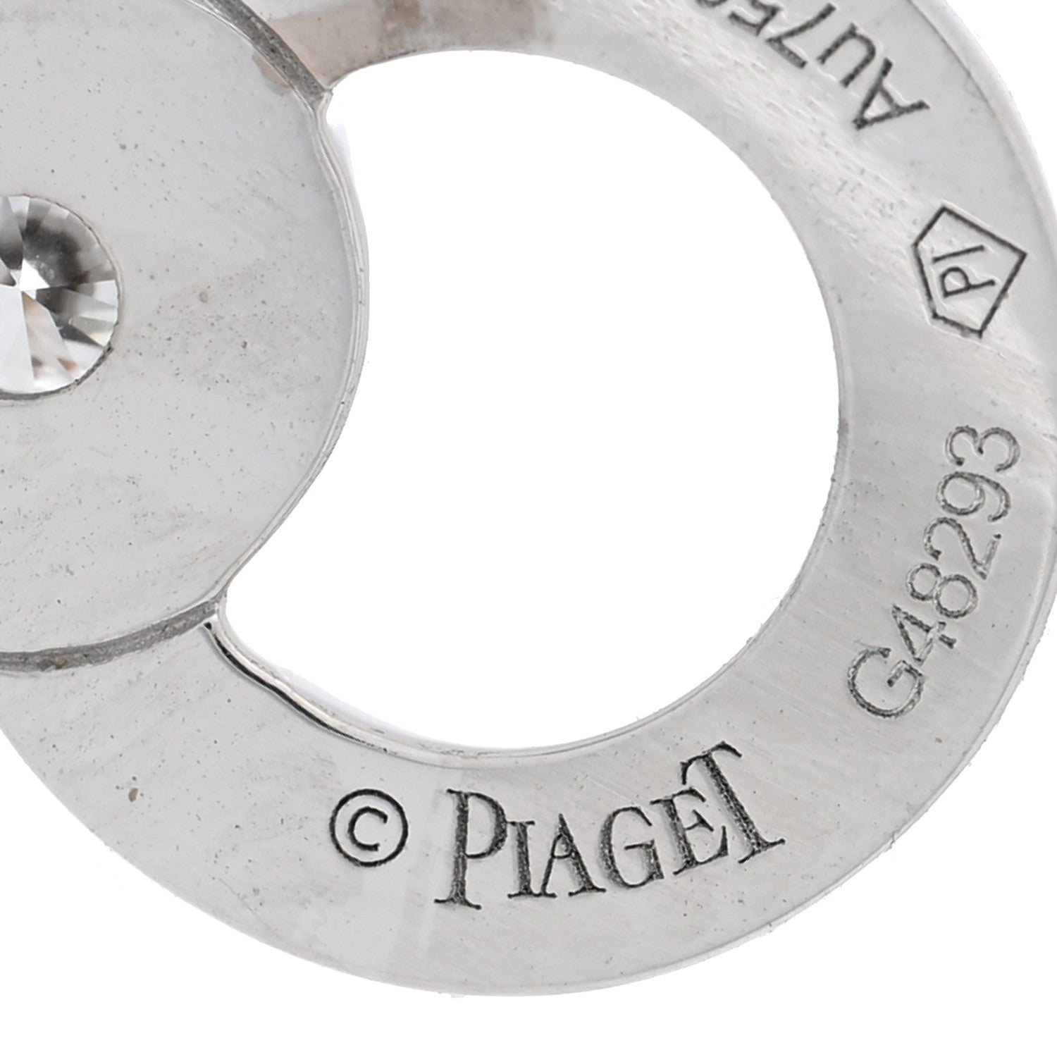 Piaget 18K White Gold Diamond Possession Round Drop Earrings 4 of 4