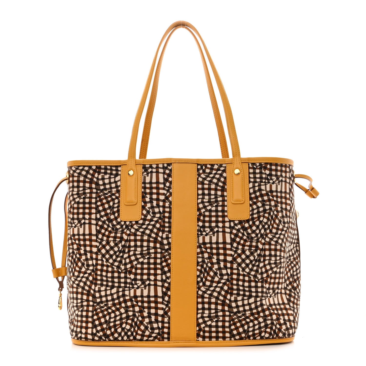 MCM Visetos Medium Liz Reversible Shopper Tote Cognac Yellow 3 of 16