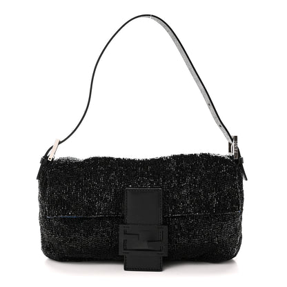 Fendi Beaded Baguette Black 1 of 9