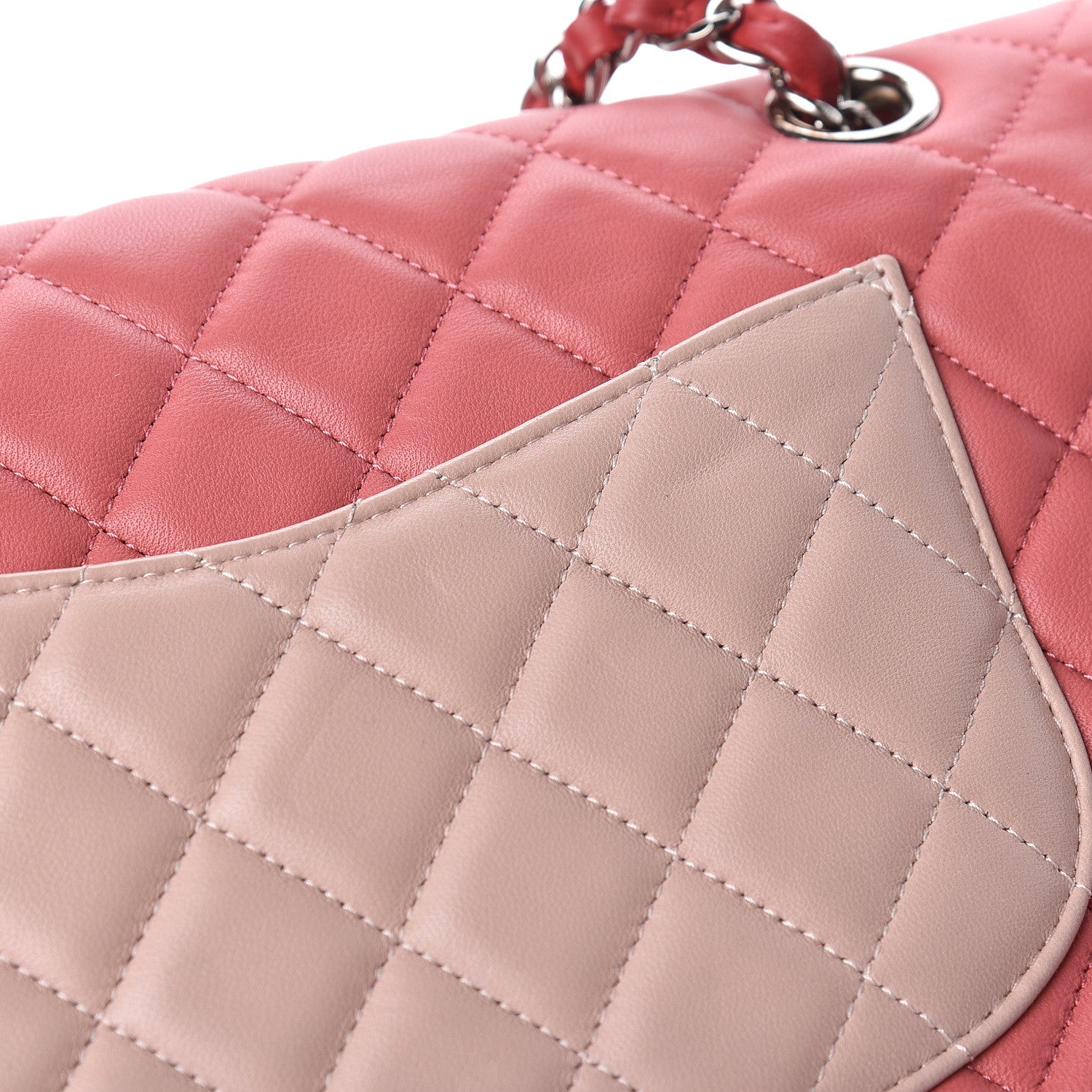 Chanel Lambskin Quilted Tri-Color Medium Valentine Charms Single Flap Pink 11 of 11