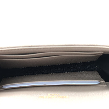 Saint Laurent Grain De Poudre Textured Mixed Matelasse Triquilt Small Monogram Envelope Wallet Dark Beige 5 of 7