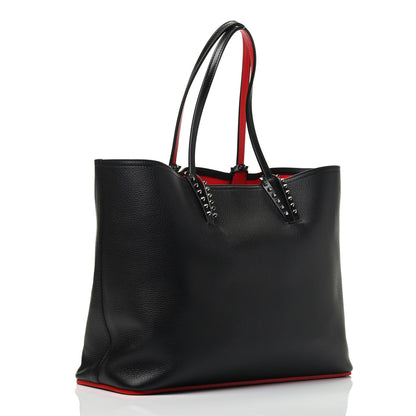Christian Louboutin Calfskin Spikes East West Cabata Tote Black 2 of 3