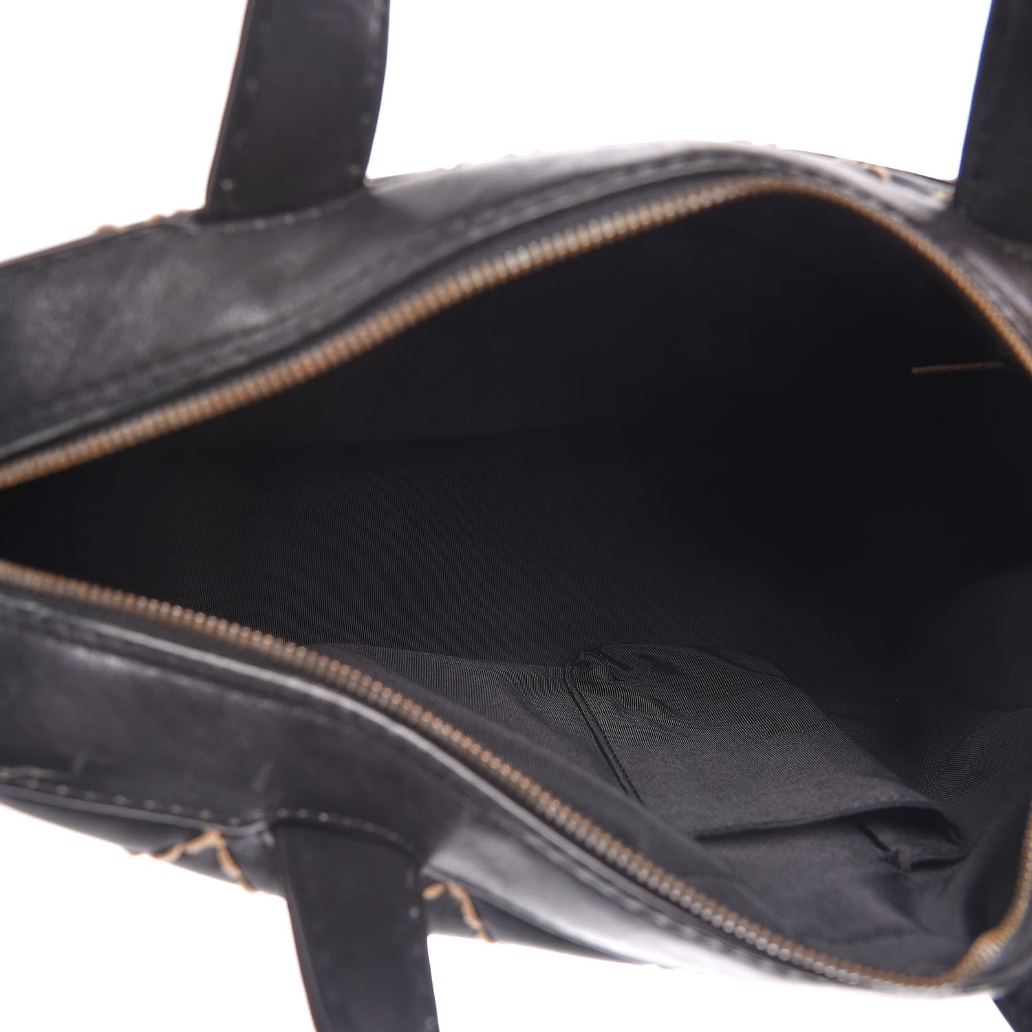Chanel Calfskin Wild Stitch Top Handle Bag Black 7 of 14